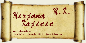 Mirjana Kojičić vizit kartica